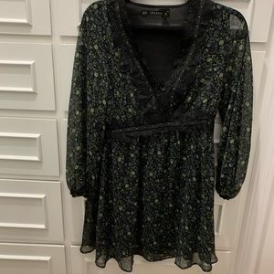 ZARA LONG SLEEVE MINI DRESS